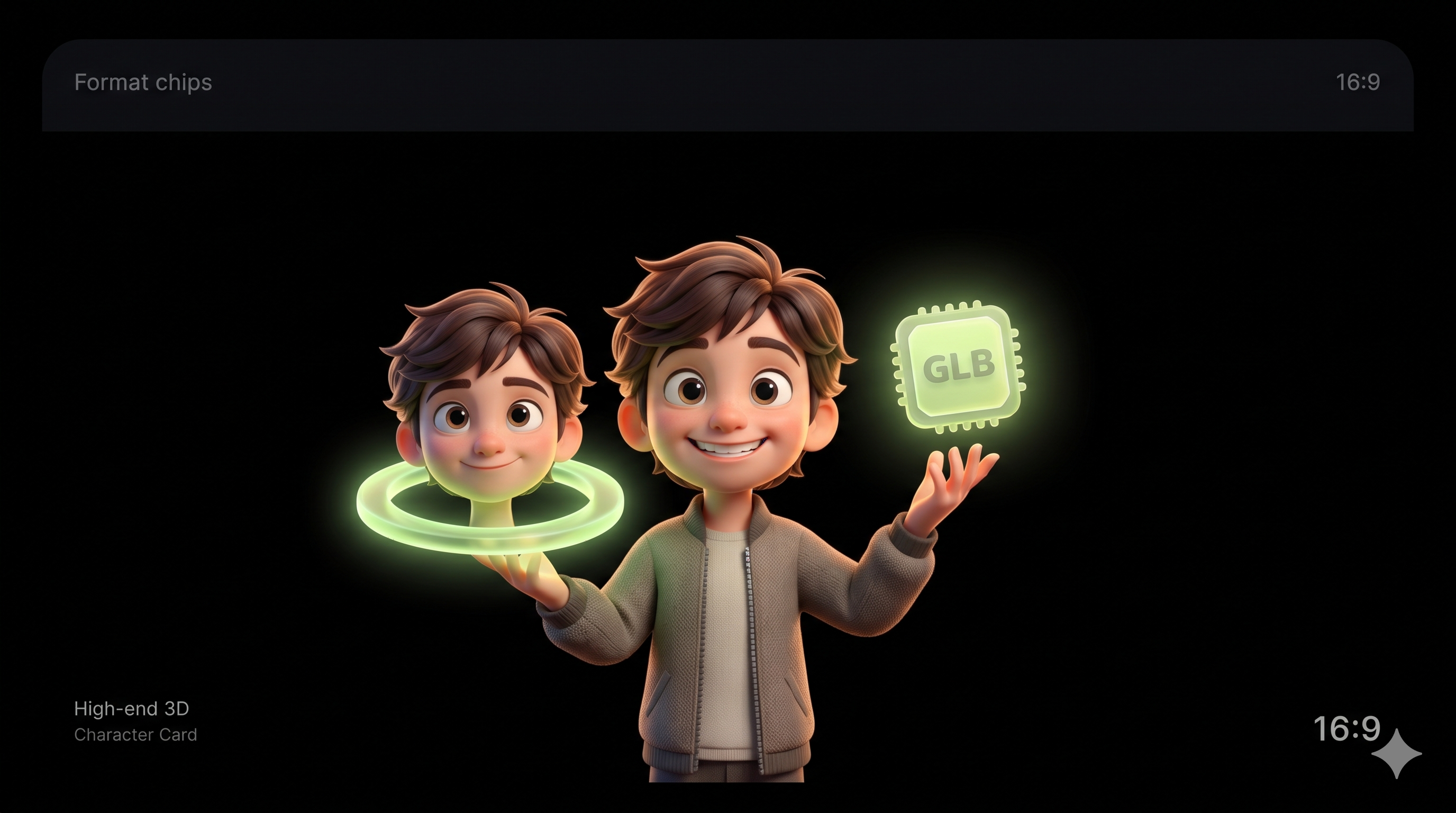 Rotate, adjust, and export your 3D head model in your preferred format.